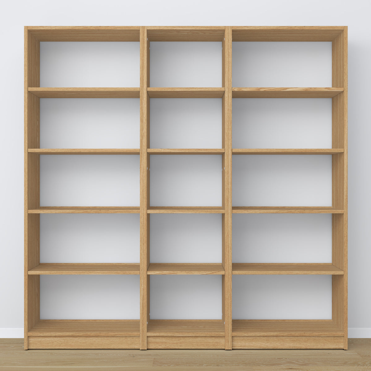 Bookcase natural oak – oak joints, close-up of workmanship quality