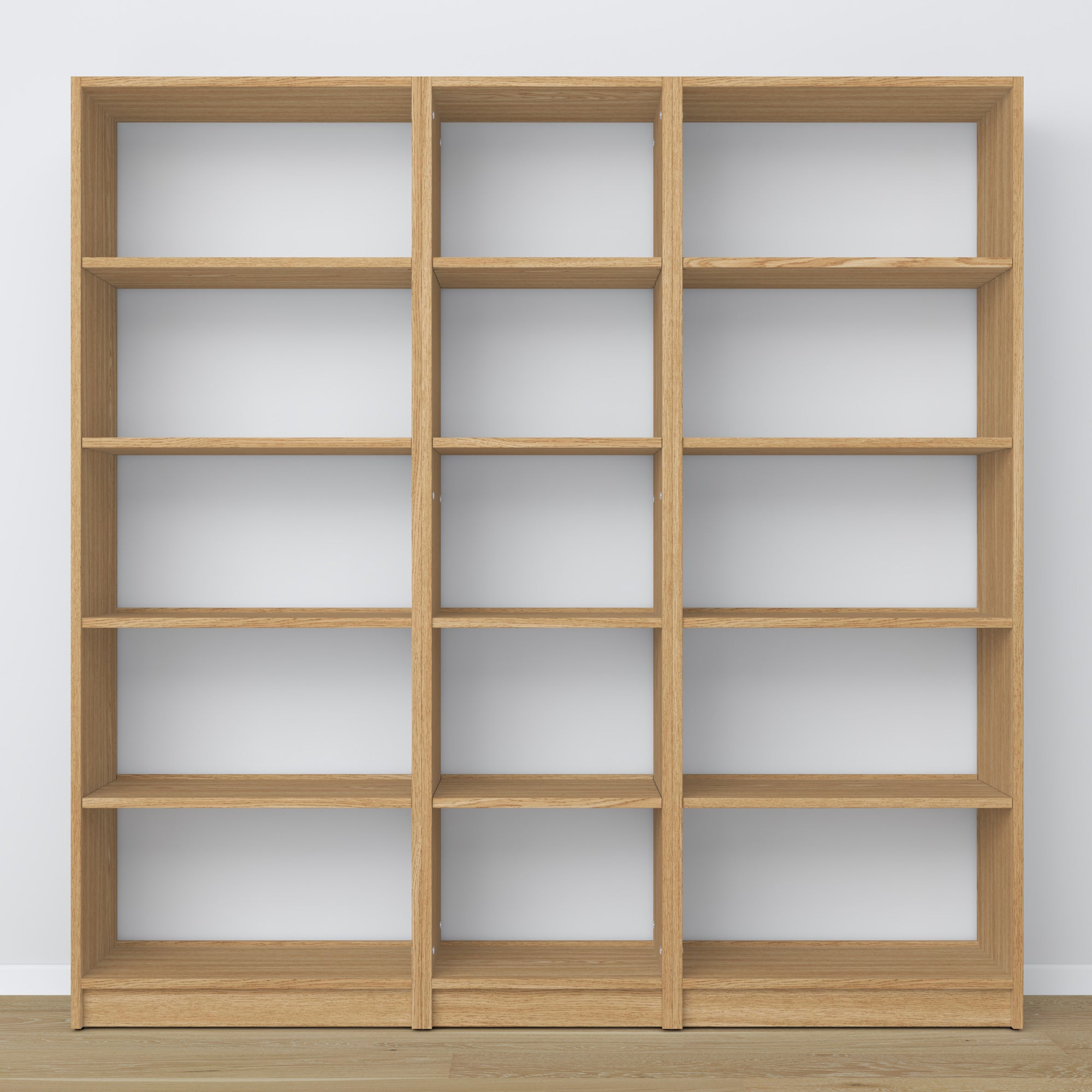 Bookcase natural oak – oak joints, close-up of workmanship quality