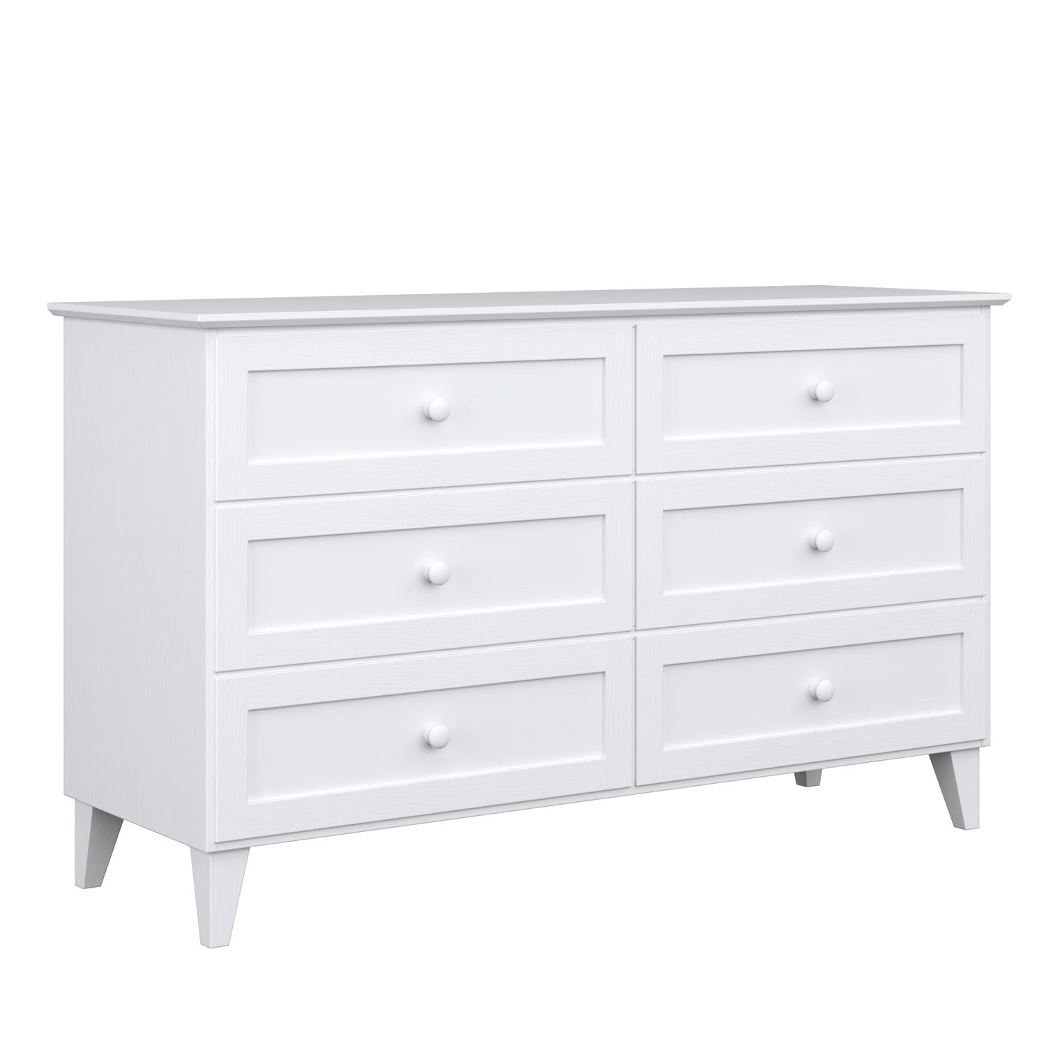 Cassettiera 6S bianco 154 cm in legno – dimensioni e schema, Nizio