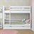 White Bunk Bed with Drawer – Wooden Safety Rail and Ladder, Nizio