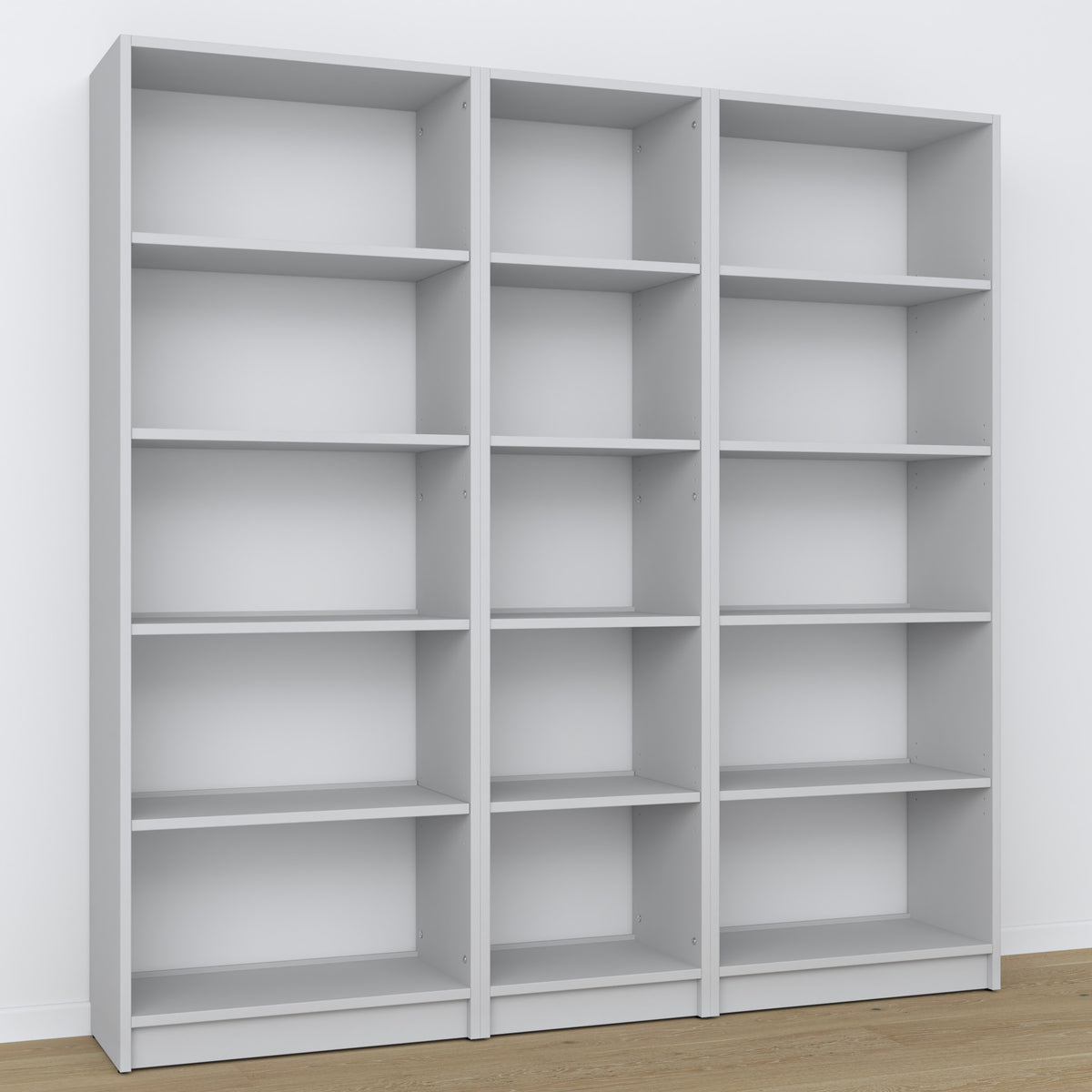 Bookcase grey – wooden joints, close-up of workmanship quality
