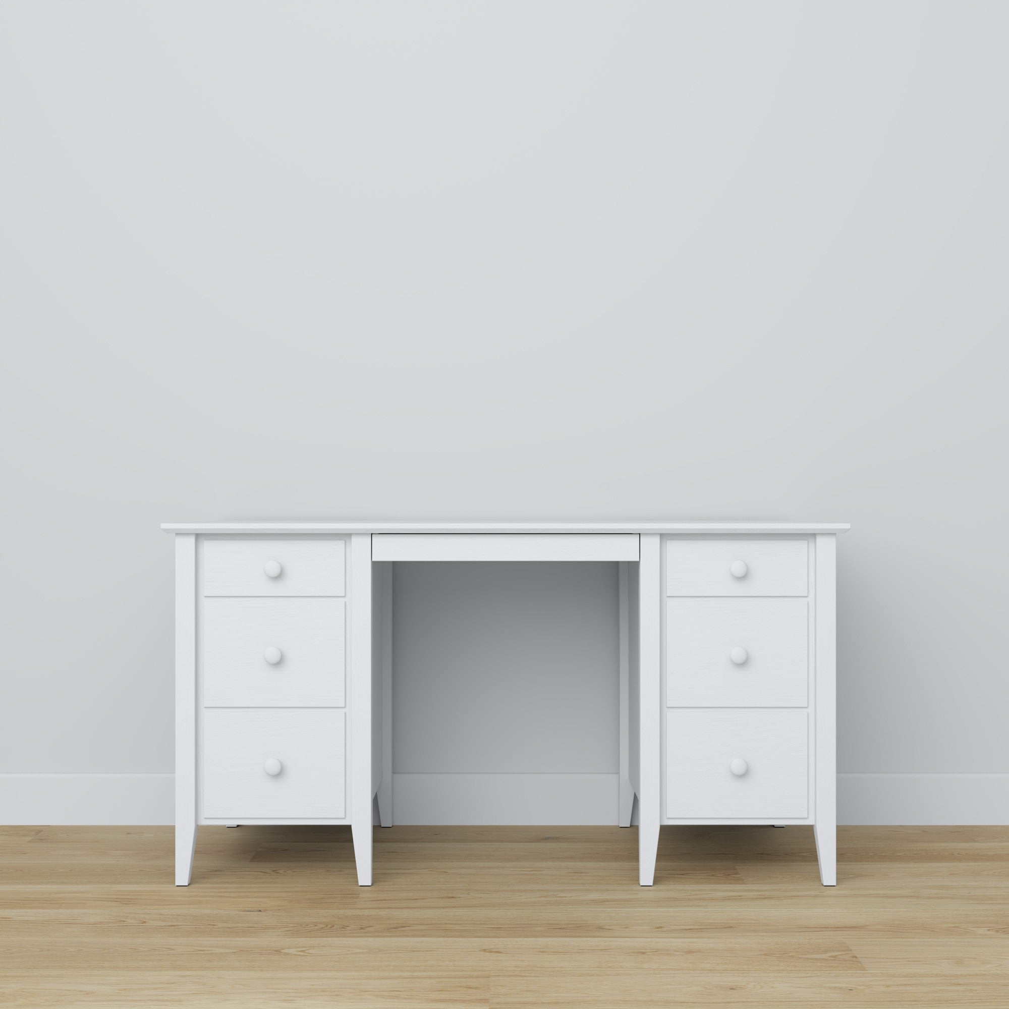 Drewniane biurko 6S Scandi biały
