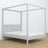Wooden grey canopy bed – dimensions and diagram, Nizio Home