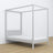 Bed grey with canopy – wooden decorative frame, safe for children