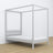 Bed grey with canopy – wooden decorative frame, safe for children