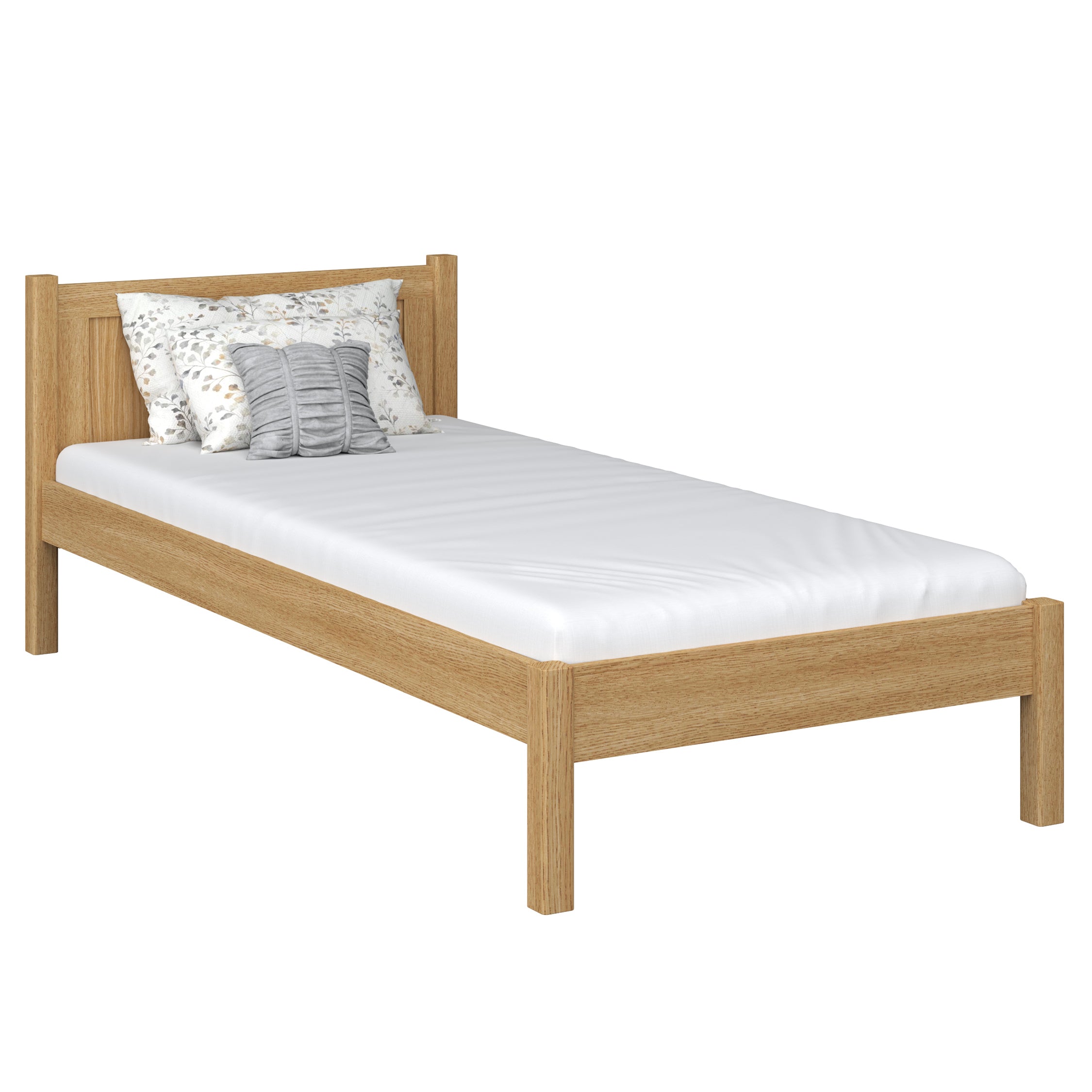 Letto quercia naturale – testiera in quercia, dettaglio su qualità legno, Nizio