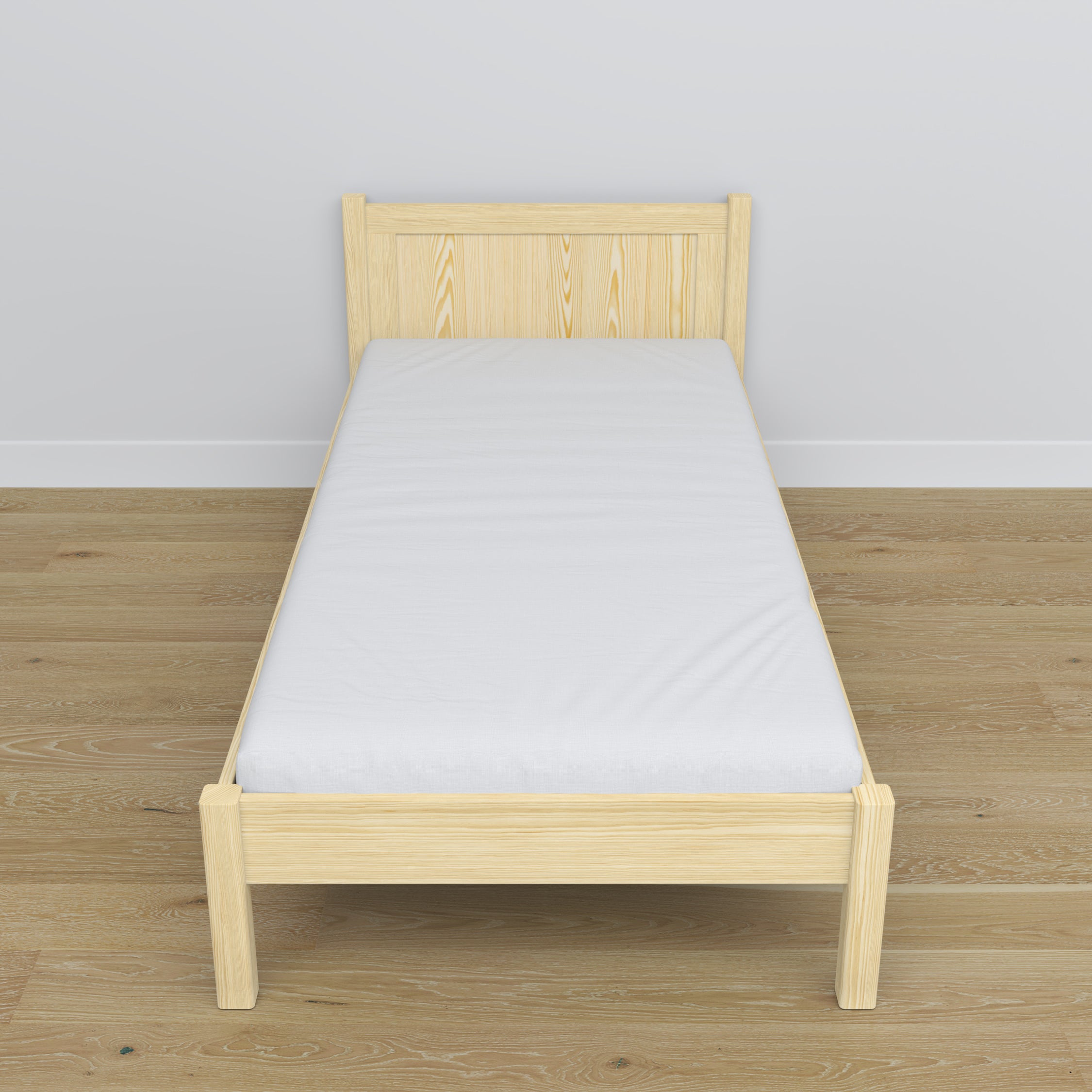 Clear pine bed made of wood – dimensions and diagram, Nizio Home