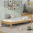 Letto singolo in rovere naturale – stanza per bambini, legno massello, stile scandi