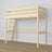 Letto a soppalco pino trasparente in nella cameretta dei bambini – allestimento scandi, in legno