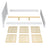 Double bed with drawer clear pine wood – side view, Nizio