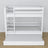 White Bunk Bed – Wooden Slatted Frame, Mattress Drawer