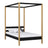Letto con baldacchino in legno nero-quercia – stanza per bambini, stile scandinavo Nizio