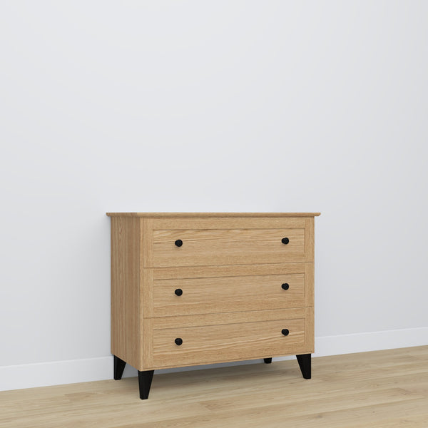 Dębowa komoda 3S 105 Scandi dąb naturalny / czarny