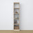 Bookcase bleached oak – oak, front view, all shelves, Nizio