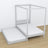 Bed grey with canopy and drawer – side view, wooden, Nizio