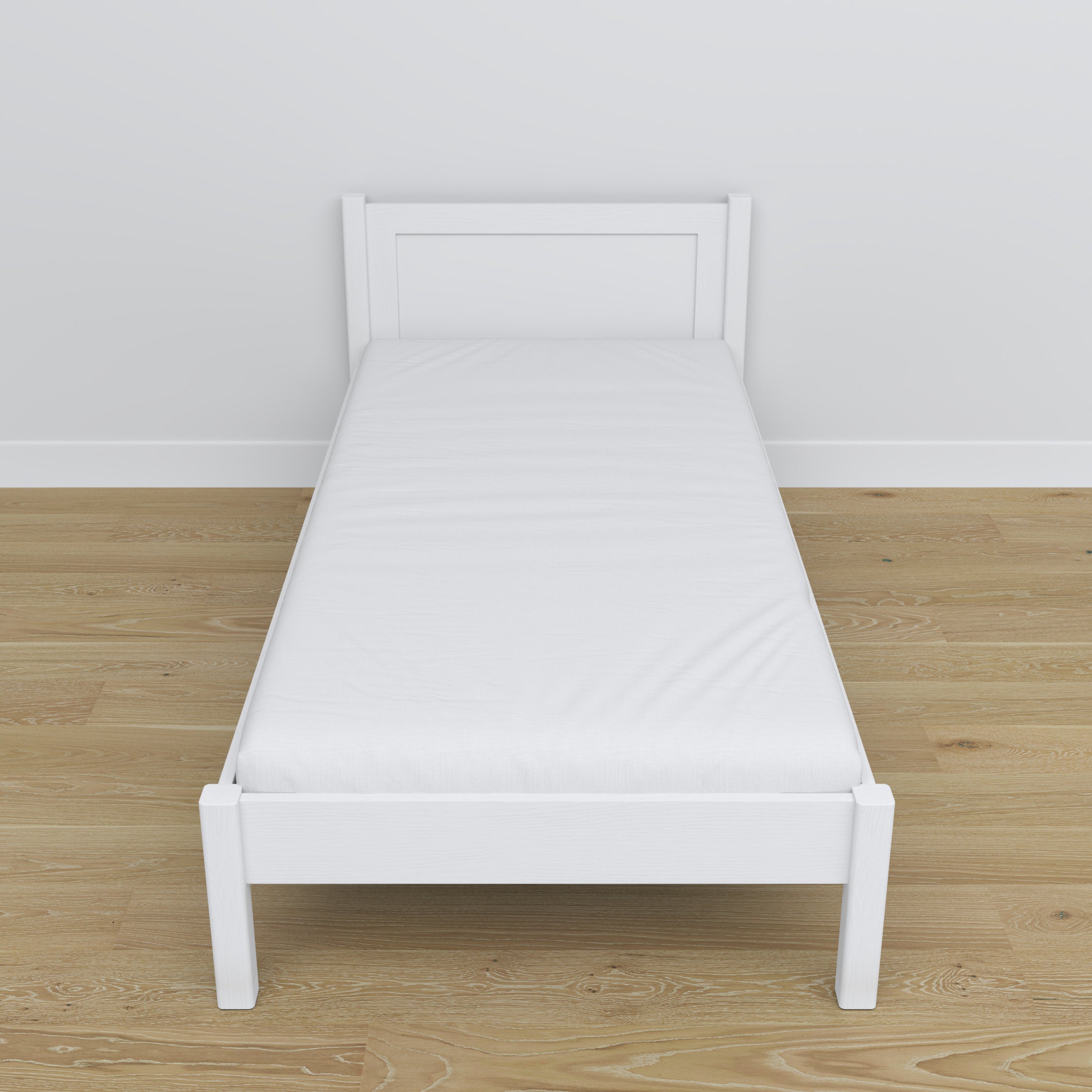 Letto bianco in legno – dimensioni e schema, Nizio Home