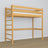 Loft bed natural pine wooden – dimensions and diagram, Nizio