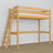 Natural Pine Wooden Loft Bed – Free Space Under the Sleeping Area, Nizio