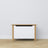 Baule in legno bianco con quercia – contenimento e seduta, stile scandinavo Nizio