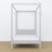 Wooden grey canopy bed – close-up of canopy and headboard