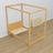 Natural pine canopy bed – wooden details and joints, Nizio Home