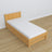 Letto pino naturale – cassetto per materasso, dettagli in legno, Nizio Home