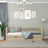 Sofa bed bleached oak – oak side barrier, side view, Nizio