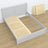 Letto matrimoniale grigio in legno – dimensioni e schema, Nizio Home