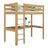 Oak Loft Bed with Desk Natural Oak – Children’s Room, Scandi Nizio