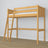 Letto a soppalco pino naturale in nella cameretta dei bambini – allestimento scandi, in legno