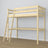 Clear Pine Wooden Loft Bed with Desk – Frame and Slats, Nizio