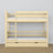 Letto a castello con cassetto pino trasparente in legno – scandinavo design, Nizio