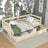 Wooden sofa bed with drawer clear pine – child’s room, scandi style Nizio