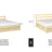 Wooden double bed clear pine – joint and drawer details, Nizio