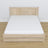 Oak double bed with drawer bleached oak – angled view, scandi bedroom