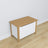 Baule in legno bianco con quercia in salotto o camera da letto – allestimento scandinava