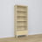 Bookcase 1S 80 clear pine – pine, full height, front view, Nizio