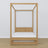 Natural Oak Canopy Bed with Drawer – Side View, Oak, Nizio