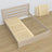 Letto matrimoniale quercia sbiancata con quercia – dimensioni e schema, Nizio Home
