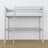 Loft bed grey with desk – study space under the sleeping area, wooden