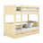 Letto a castello con cassetto in legno pino trasparente – stanza per bambini, legno massello, scandi