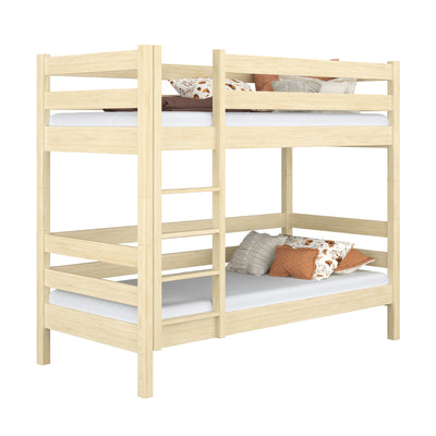 Clear Pine Wooden Bunk Bed – Children’s Room, Solid Wood, Scandinavian Style
