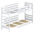 White Wooden Bunk Bed with Drawer – Scandi Children’s Room Arrangement