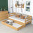 Letto divano pino naturale con cassetto – capiente vano, in legno, Nizio
