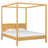 Wooden double bed with canopy natural pine – bedroom, Scandinavian style