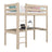 Oak Loft Bed with Desk Bleached Oak – Children’s Room, Scandi Nizio