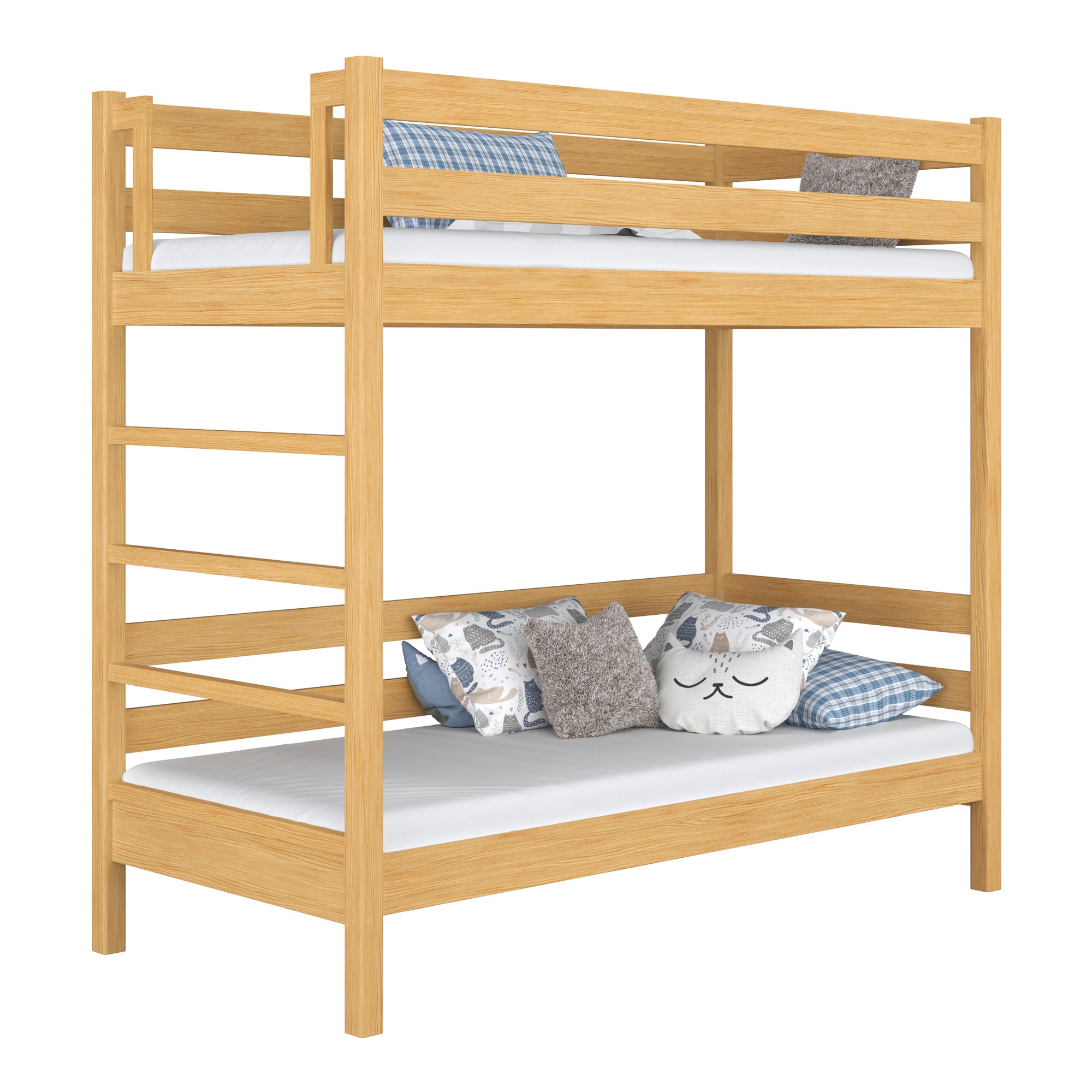 Letto a castello pino naturale in nella cameretta dei bambini – allestimento scandi, in legno
