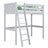 Letto a soppalco in legno grigio – stanza per bambini, legno massello, stile scandi