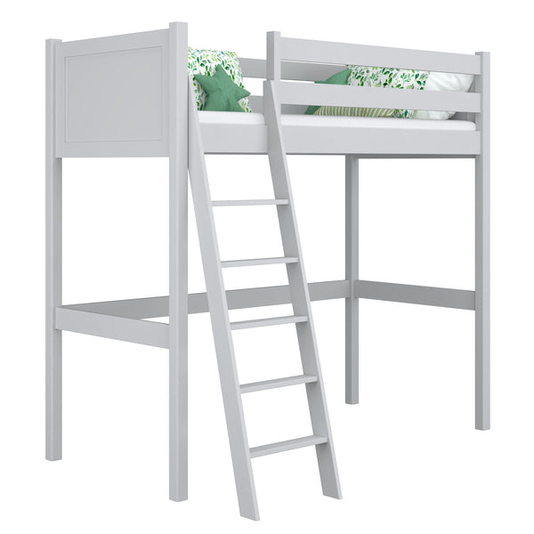 Grey Wooden Loft Bed – Children’s Room, Solid Wood, Scandi Style