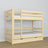 Letto a castello con cassetto pino trasparente in legno – scandinavo design, Nizio